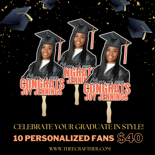 Custom Graduation Fan